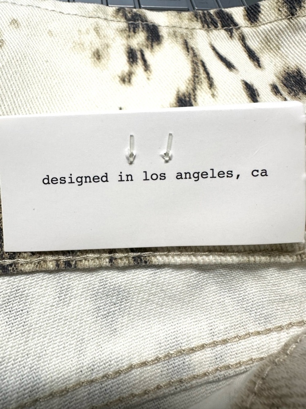 Women’s Wide Leg Leopard / Animal Print Jeans 9 / 29 NWT Refrain - Picture 11 of 11